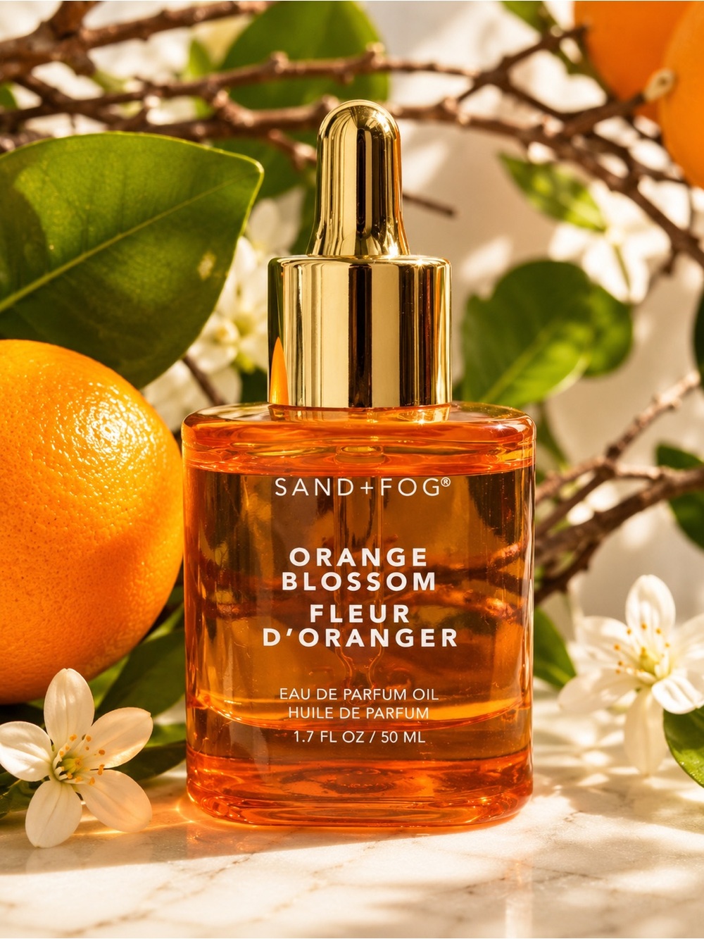 SAND + FOG Orange Blossom Eau de Parfum Oil – 50 mL 🍊🌸